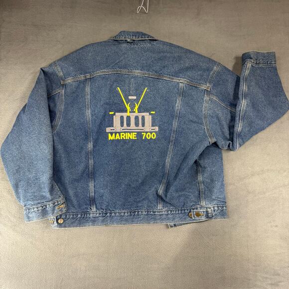 VTG 90s Carhartt Denim Blanket Lined Trucker Jacket Mens XL Button Up JB0998 USA - Picture 10 of 11